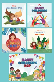 AI矢量儿童节插画