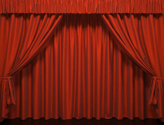 舞台红色幕布图片