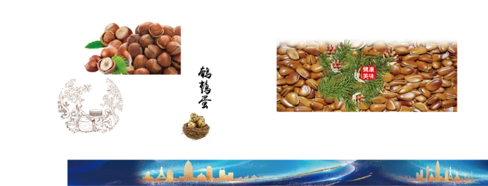 箱用防压-古代作坊 煎饼 松子 榛子 鹌鹁蛋 金色楼ai矢量模版下载