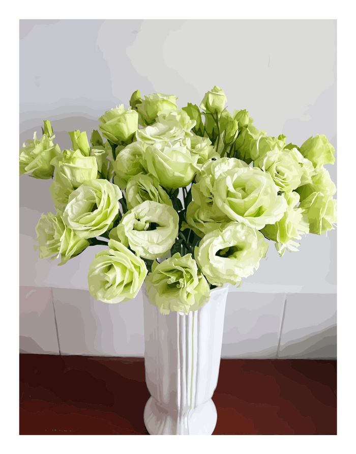 清新绿色桔梗花