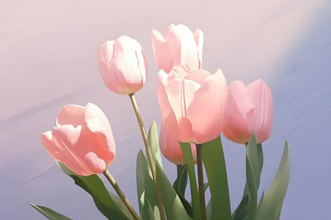 唯美淡雅清新郁金香背景