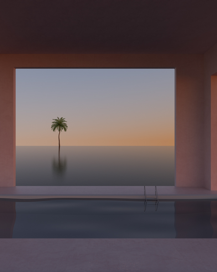 夏季游泳池背景