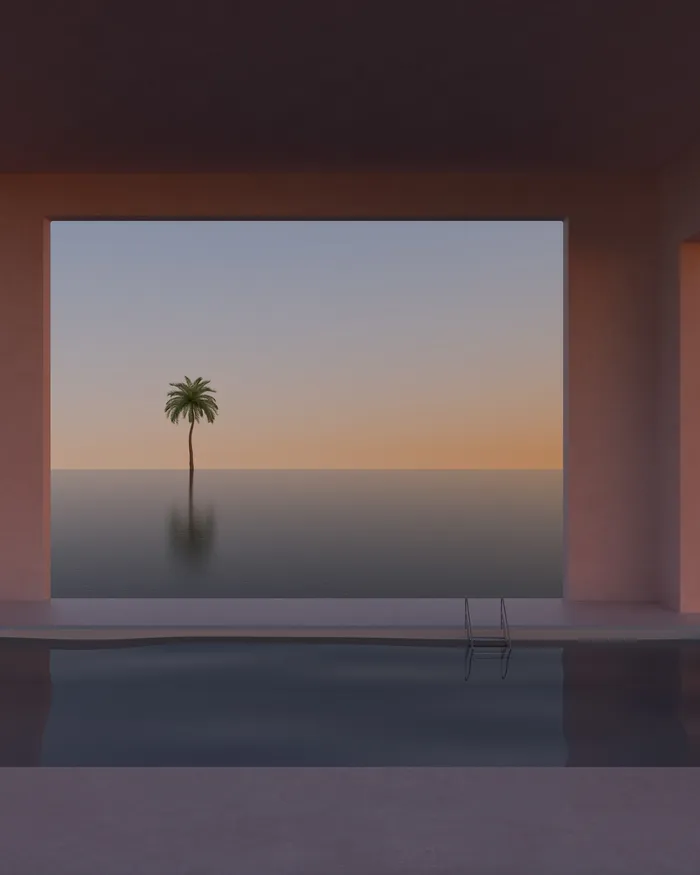 夏季游泳池背景