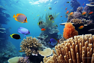 海洋珊瑚鱼美丽的海洋世界摄影图