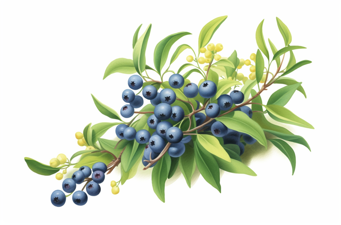 一串蓝莓插画(4080x2688)