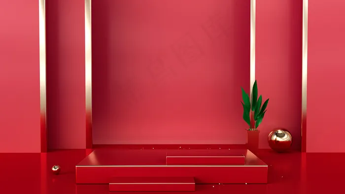  C4D电商场景模型渲染背景