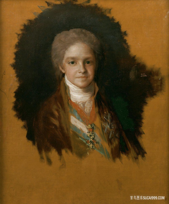 水墨女孩肖像油画装饰画