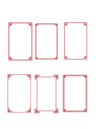 简约中国风边框创意古典红色中式边框