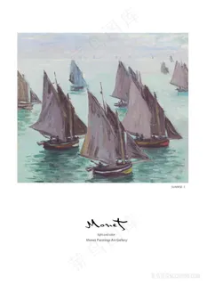 帆船海景高清油画