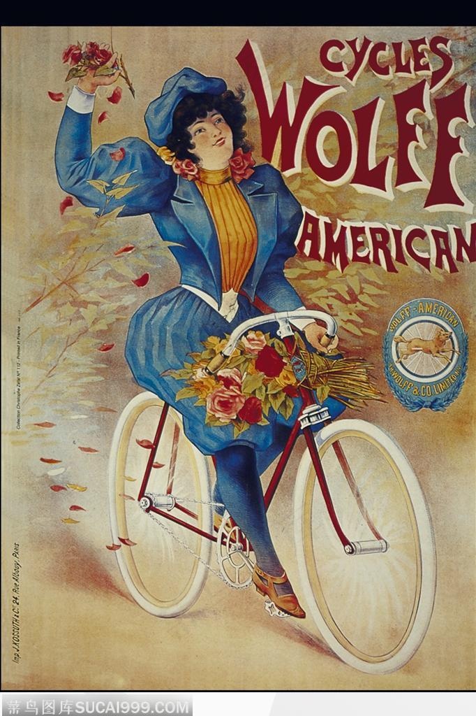 自行车故事-骑自行车仍花的少女