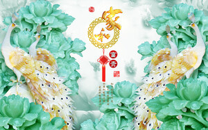 雕塑玉雕背景风景