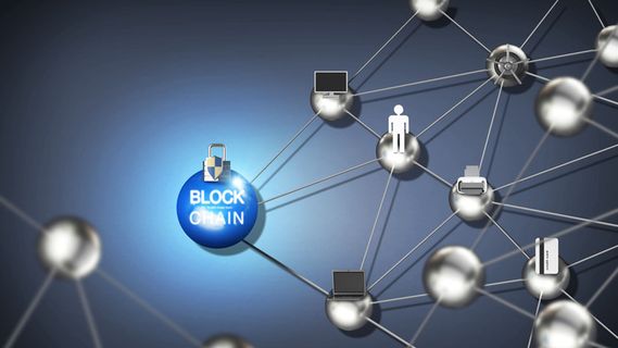 区块链互联网科技安全锁背景