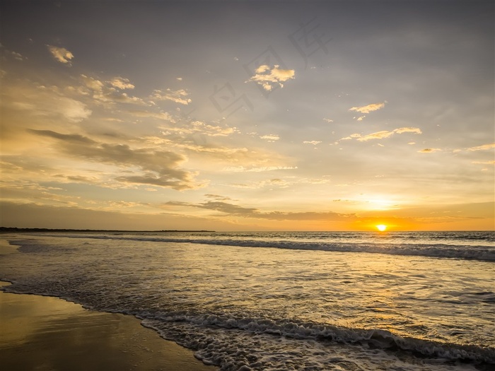 海边夕阳美景素材风景图片