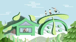 谷雨海报二十四节气插画