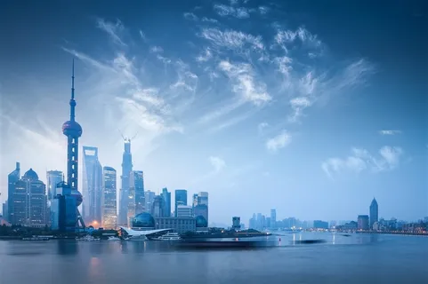 上海城市东方明珠风景画 上海城市东方明珠风景画