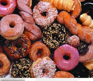 食物背景-诱人的面包圈