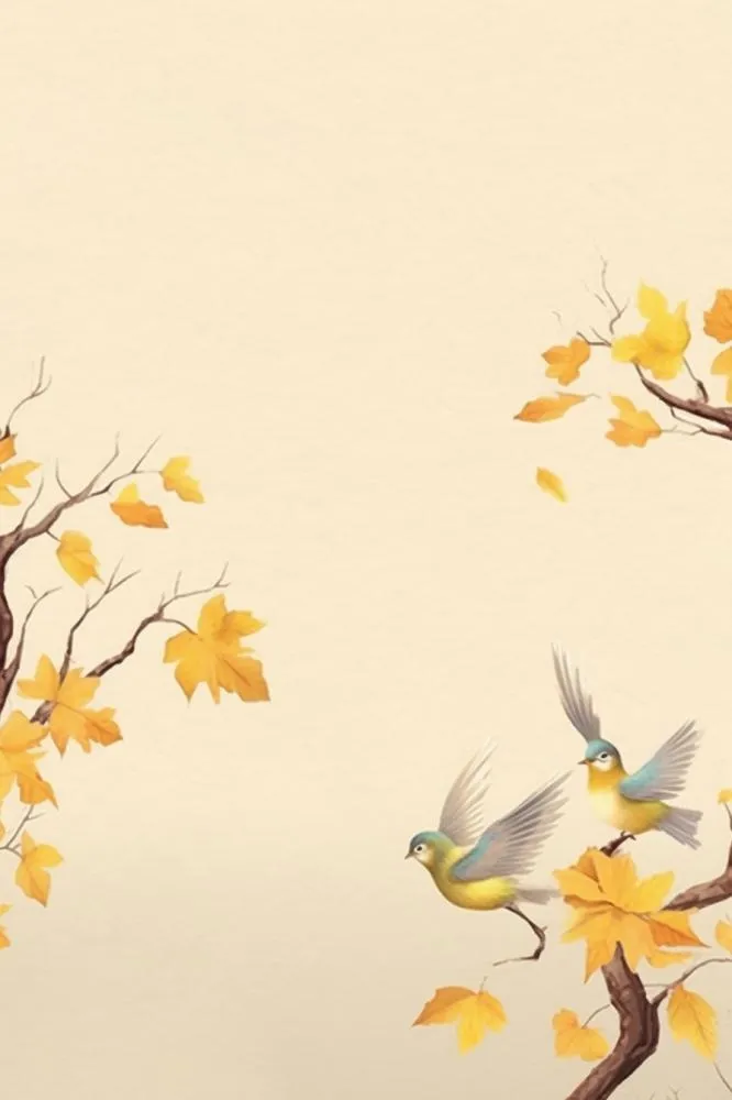 中国风秋季落叶简约背景(896x1344)