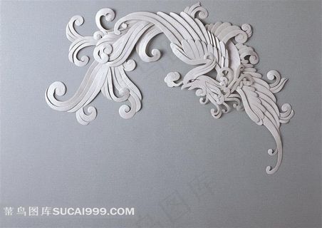 凤凰图案纸雕艺术素材