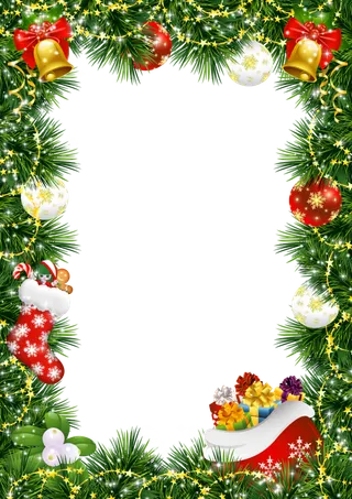 圣诞节冷杉铃铛花束饰品礼物盒