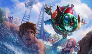 英雄联盟人物原画泳池派对 吉格斯