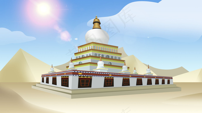 古风建筑插画
