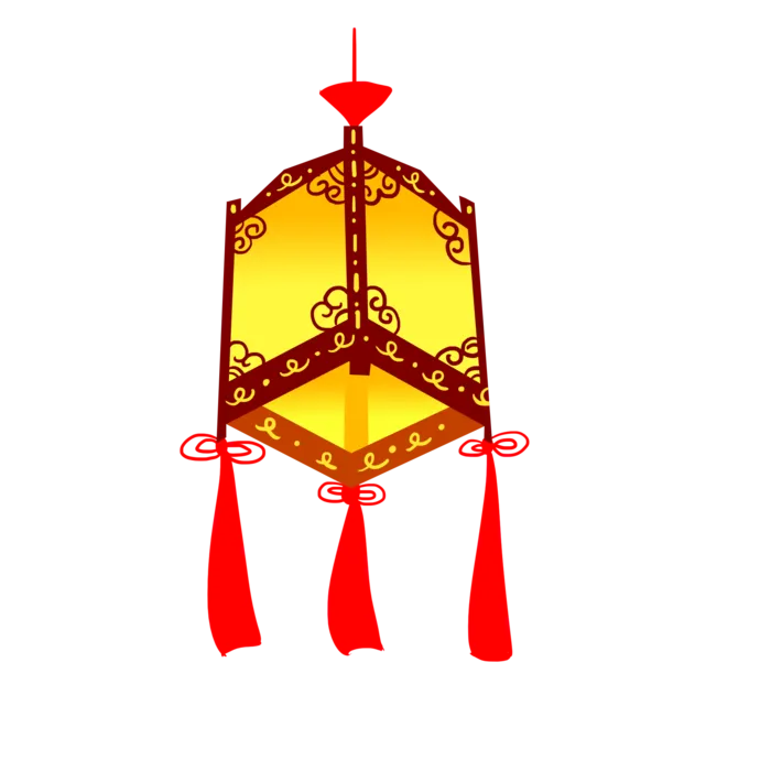 卡通手绘灯笼中秋节元宵节花灯新年海报元素PNG免扣PS素材