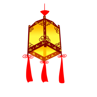 卡通手绘灯笼中秋节元宵节花灯新年海报元素PNG免扣PS素材