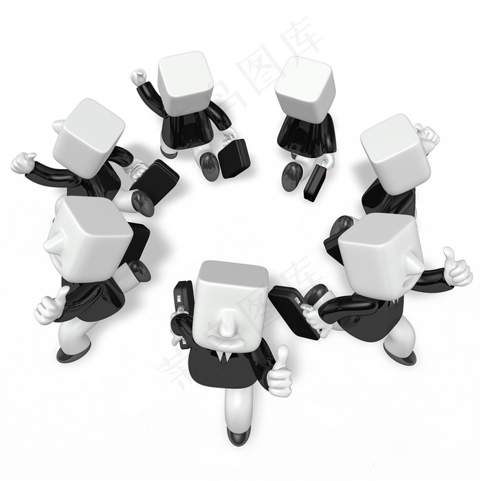 四处奔跑的人群