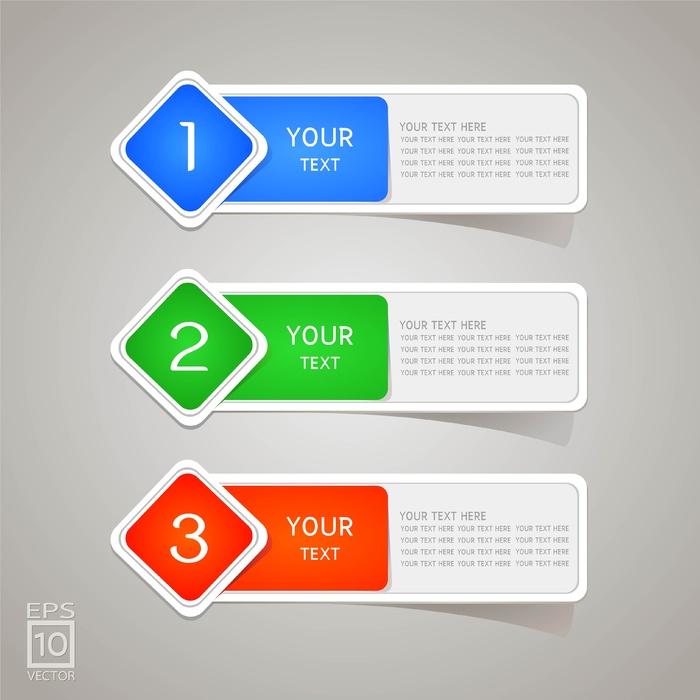 免抠彩色贴纸标签