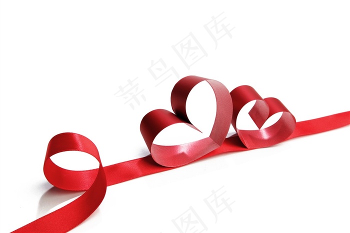 丝带心形图片