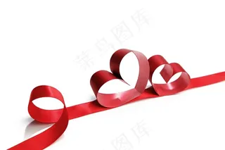 丝带心形图片