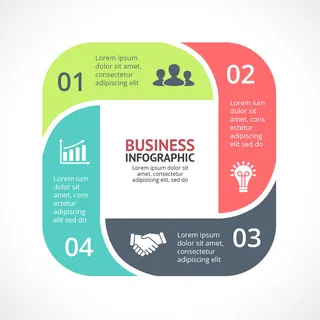 数据图表统计图形分析分类商务会议办公图标PSD模板素材