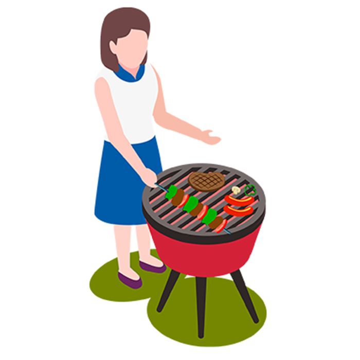 烧烤 卡通 人物