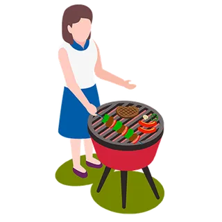 烧烤 卡通 人物