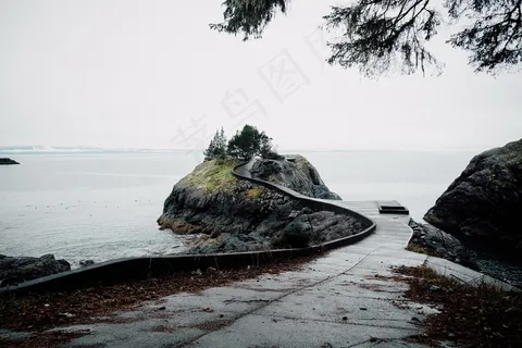 海边石板路图片 海边石板路图片