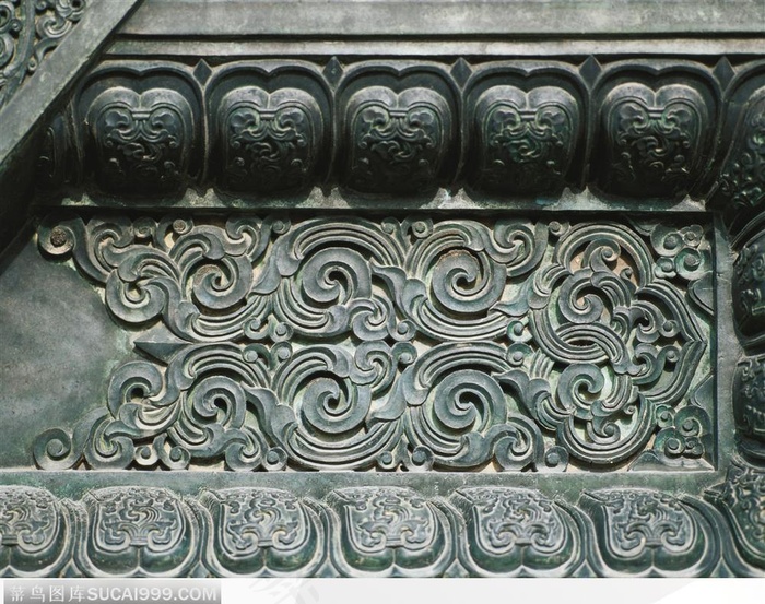 中华传统工艺品-翔云花纹特写