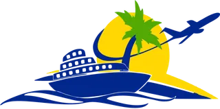 游轮素材卡通简笔旅游