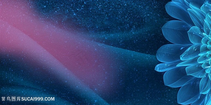 蓝色科技花背景