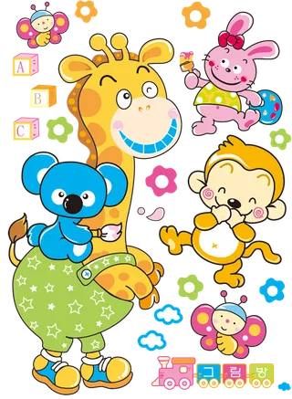 长颈鹿卡通简笔