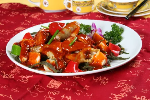 042老母鸡烩干豆角-西北人家