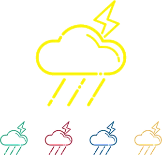 霹雳 图标 云 雷 活力 象征 电 闪光 