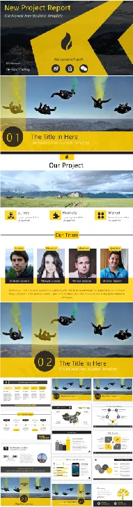 高大上商务项目图文汇总汇报ppt模板