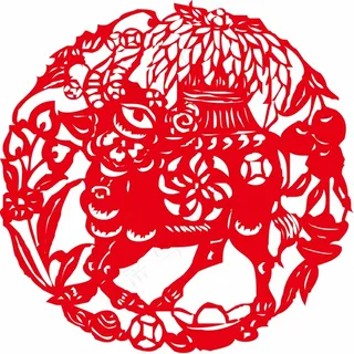 牛剪纸 剪纸风元素 牛剪纸 剪纸风元素