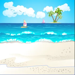 夏天海滩大海背景