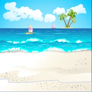 夏天海滩大海背景