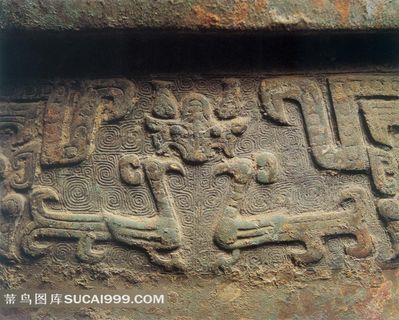 高清青铜鸟纹图案