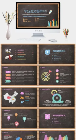 毕业设计学术报告ppt模板预览图