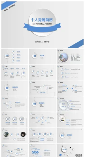简历求职竞聘精美ppt模板 预览图