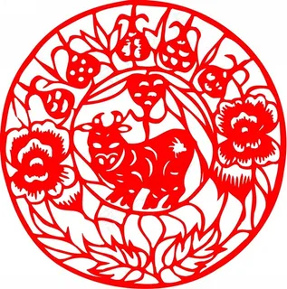 剪纸牛素材图片 剪纸牛素材图片