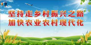 乡村振兴加快农业农村现代化建设宣传展板